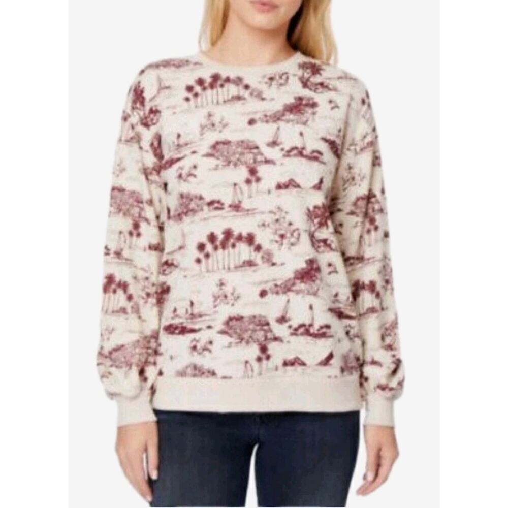 C&C California ~Woman Size S~ Chrissy Fleece Pullover Sweatshirt Top Long Sleeve